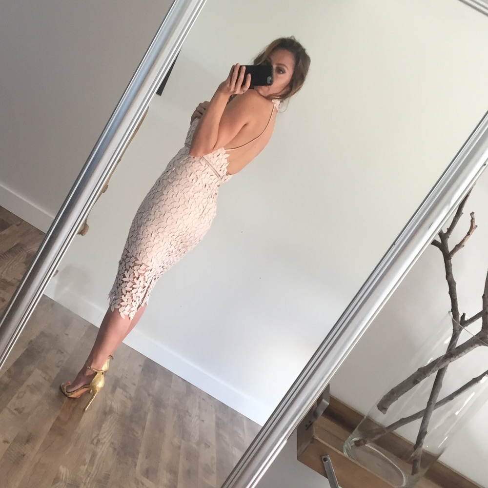 Gemma Halter Midi Lace Sheath Dress by BARDOT - Picture 2 of 8